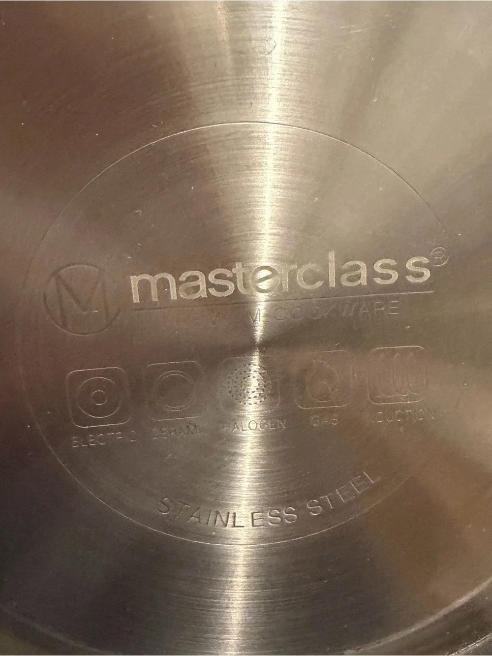 Masterclass Brushed Stainless Steel Whistling Tea Kettle Red Ergo Handles